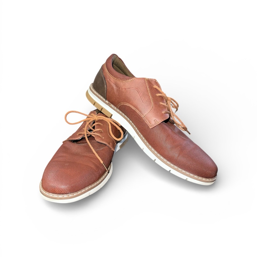 Steve Madden Men's Lyddon Casual‎ Oxford Shoes in Cognac size 11.5 EUC